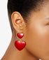 Thalia Sodi Gold-Tone Puffy Heart Drop Earrings